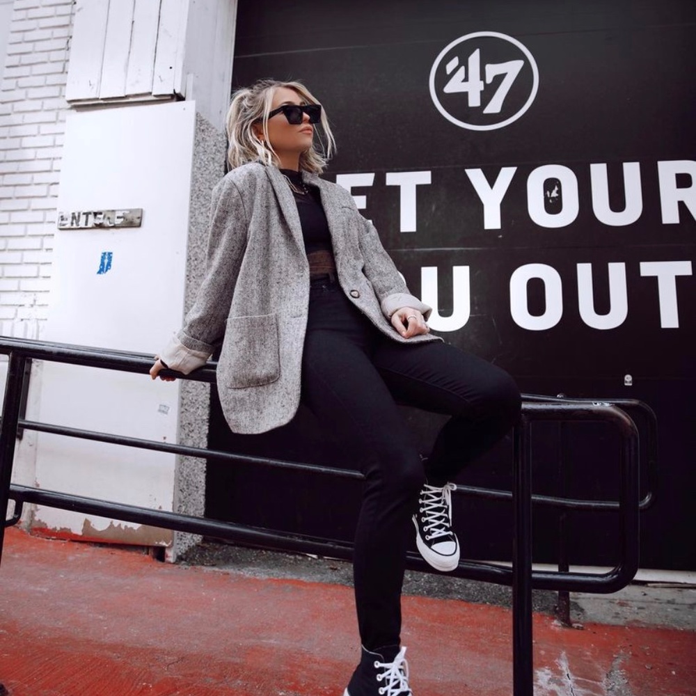 Oversized Tweed Blazer